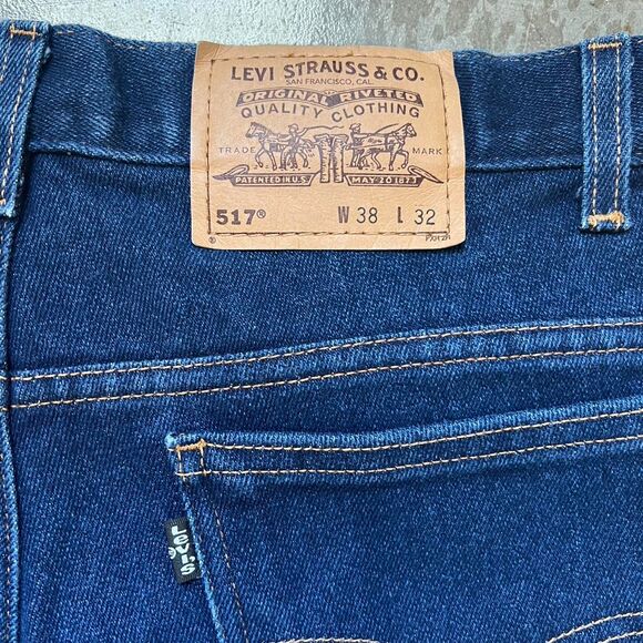 Vintage Black Tab Levi’s 517 Dark Wash Denim Jeans - Picture 5 of 6